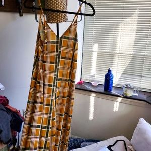 NWT Zara Yellow Check Jumpsuit Small.